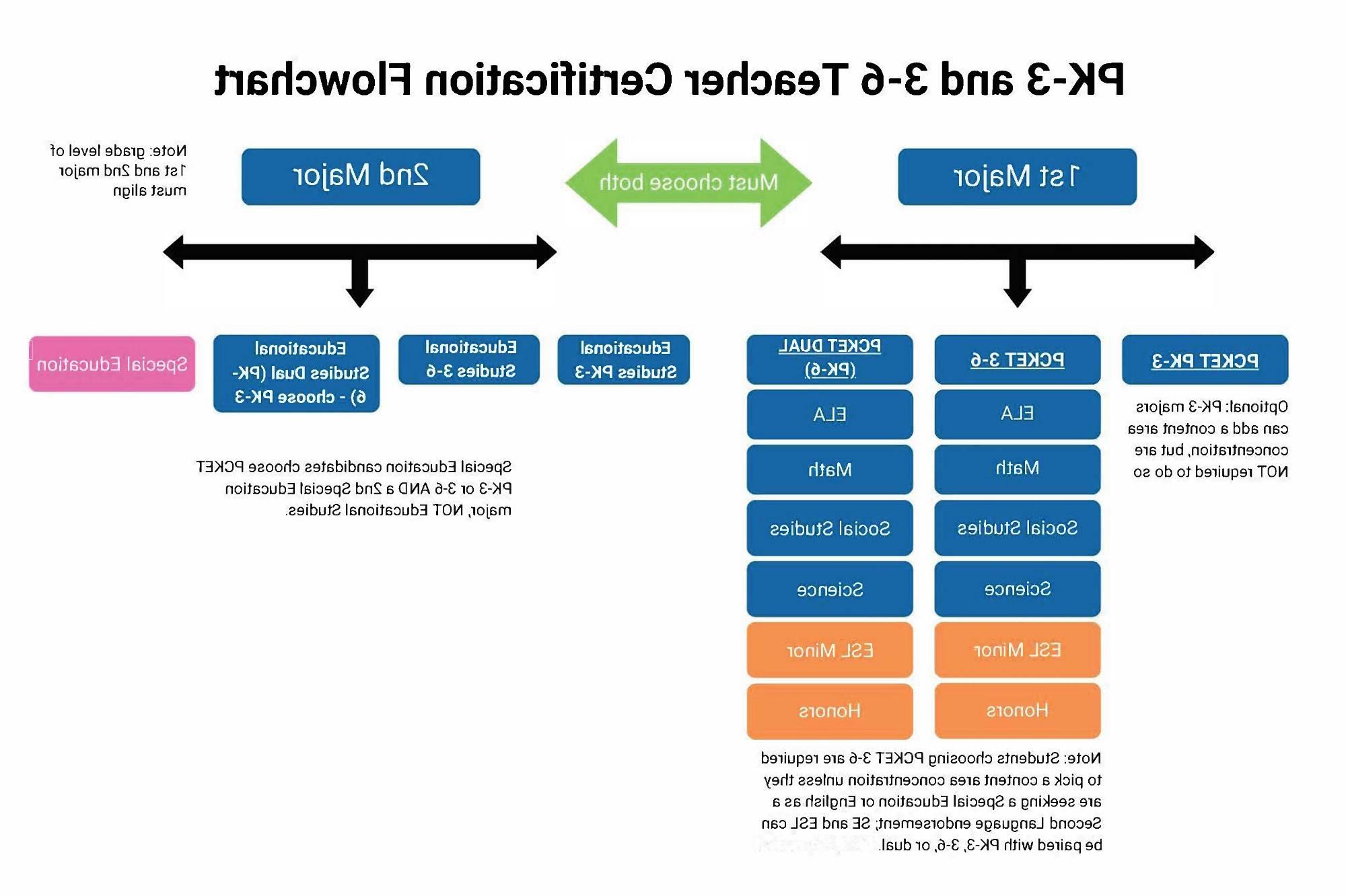 Flow chart of PCKET major choices